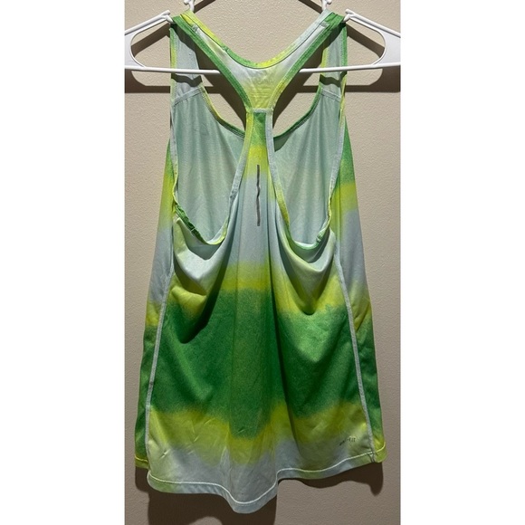 Nike‎ Dri-FIT Women's Green Yellow Ombré Lightweight Racerback Tank Top Size M - Picture 4 of 5